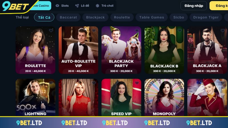 Live Casino 9bet - Điểm Đến Cho Ai Đam Mê Cá Cược Online Live casino 9bet cung cấp tỷ lệ thưởng hấp dẫn
